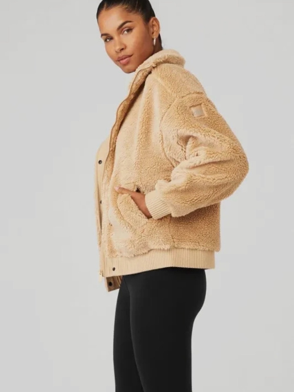 Alo Varsity Teddy Jacket - Picture 3 of 10